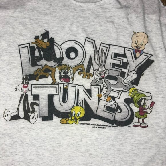 Looney Tunes Whole Squad Women's Racerback Tank Top Heather Gray XS - Picture 3 of 3